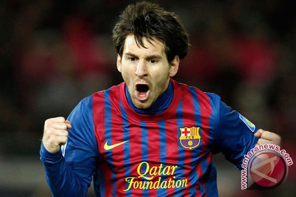 Pemain Barcelona Lionel Messi (FOTO REUTERS/Toru Hanai)
