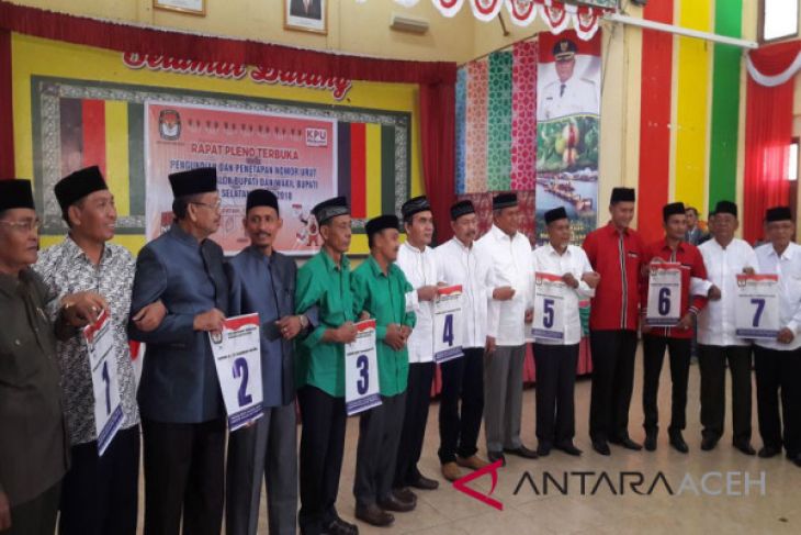 KIP Aceh Selatan tentukan nomor urut paslon