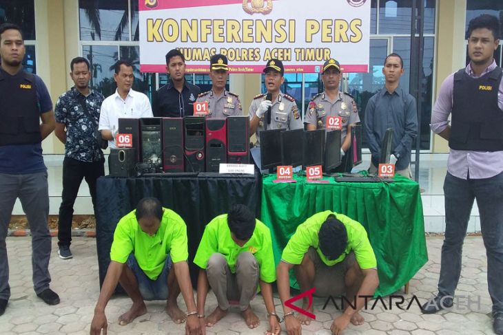 Polisi bongkar judi online di Aceh Timur