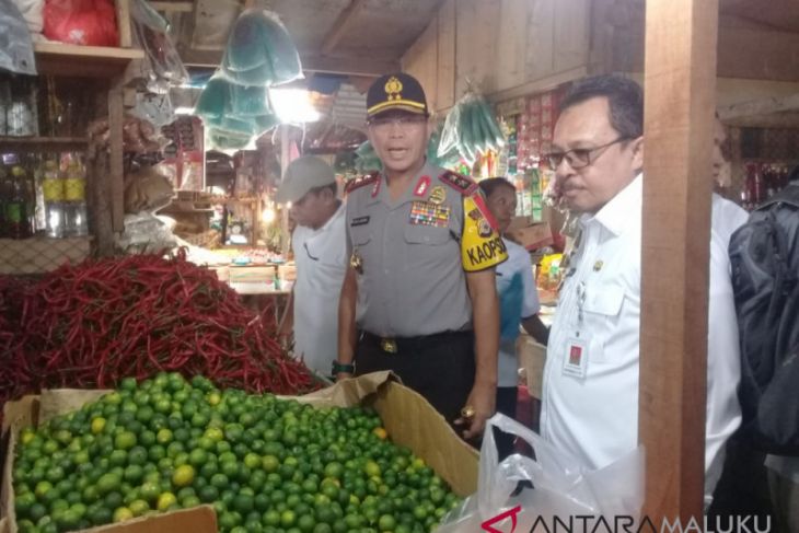 Kapolda Maluku sidak pasar tradisional Mardika