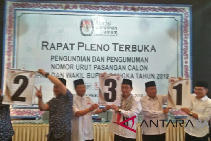 KPU Bangka pleno terbuka pengundian nomor urut