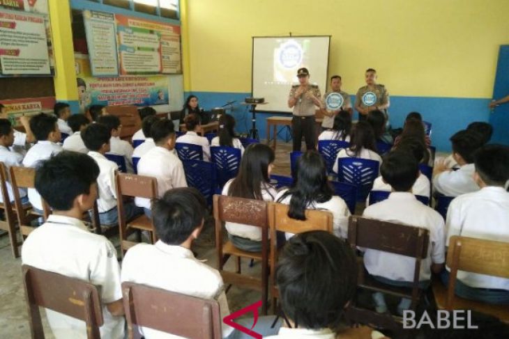 Polda Babel sosialisasikan bahaya narkoba ke sekolah