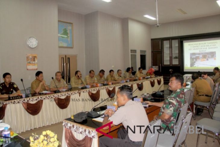 Bangka Barat memperkuat koordinasi antarlembaga tangani banjir