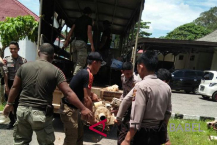 Timgab tertibkan tambang di kolong PDAM Bangka