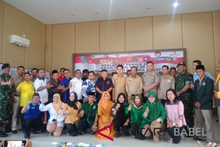 Parpol Bangka Barat gelar deklarasi damai