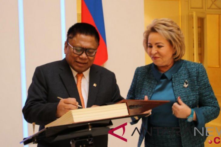 Ketua DPD RI sampaikan pidato di Dewan Federasi Rusia