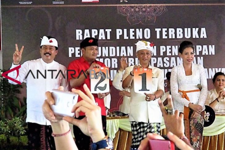 KPUD Gianyar tetapkan nomor urut pasangan calon