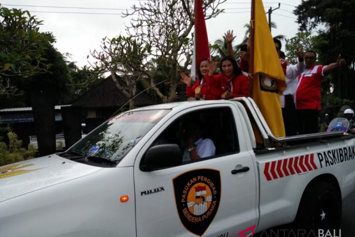 Atlet peraih emas Asian Games disambut sebagai pahlawan Bangli