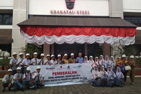 Delegasi Siswa Mengenal Nusantara Banten Diajak Keliling Pabrik Baja