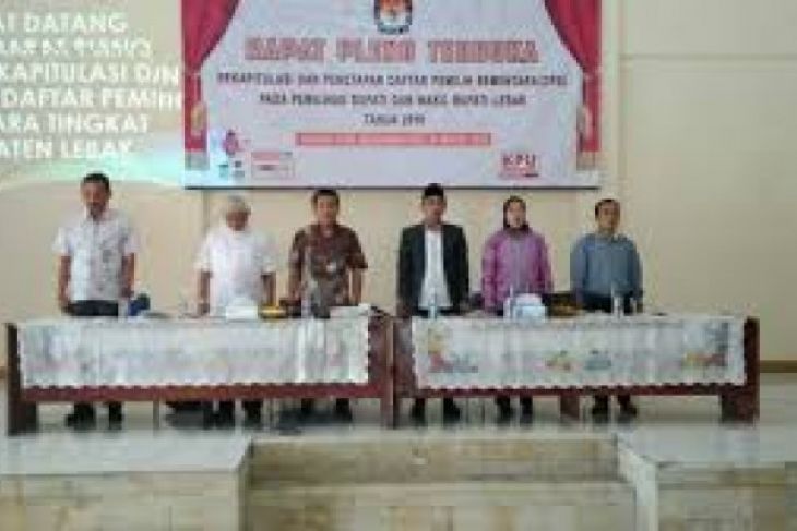 KPU Lebak Tetapkan 942.509 Daftar Pemilih Sementara