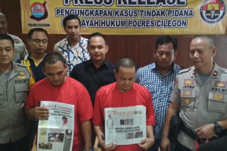 Polres Cilegon Tangkap Pelaku Pemerasan Mengaku Wartawan