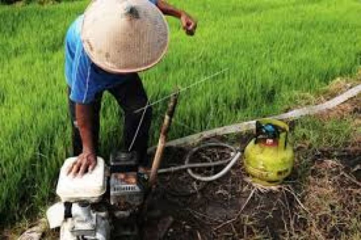 Distanbun Lebak Awasi Pompa Bantuan Kementerian Pertanian