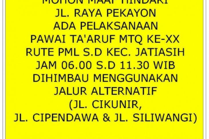 Dishub Bekasi terapkan rekayasa lalin Jalan Pekayon-Pondokgede
