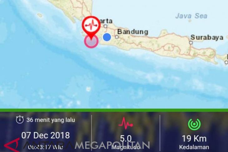 Gempa Lebak Banten terasa hingga Sukabumi