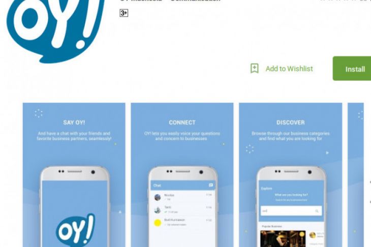 Aplikasi OY! Bisa Chat dan Transfer Uang