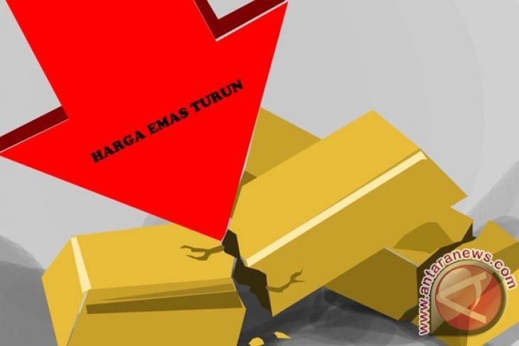 Harga emas turun tiga hari berturut-turut