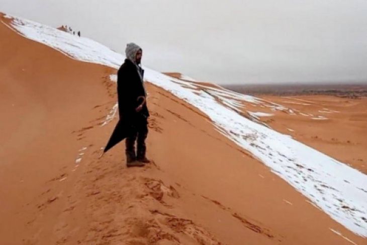 Salju turun lagi di Gurun Sahara