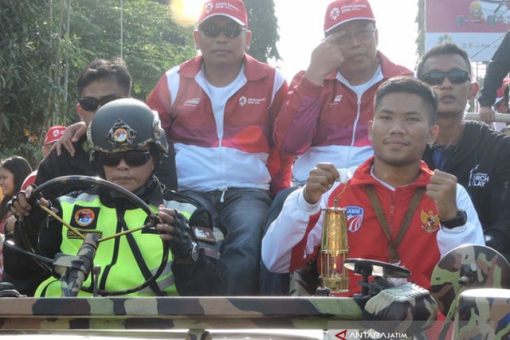 Pawai Obor Asian Games Tiba di Situbondo (Video)