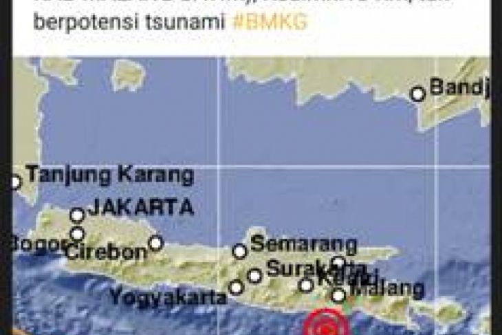 Gempa Tektonik 4,4 SR Guncang Malang