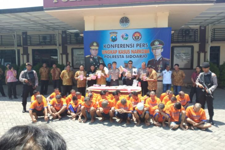 Polisi Sidoarjo Tangkap 29 Tersangka Kasus Narkoba
