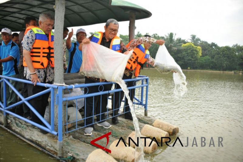 Aher targetkan sebar 100 juta benih Ikan di Jabar