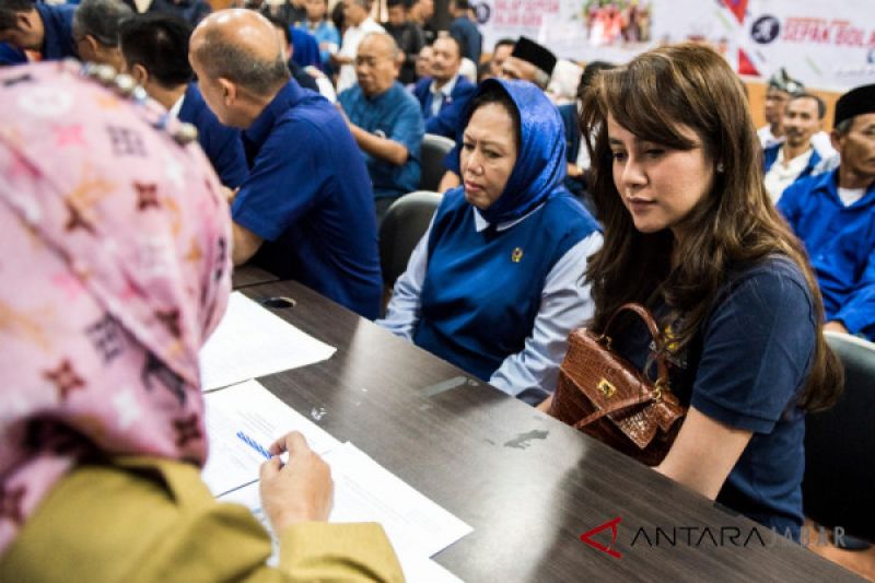 Olla Ramlan dampingi pendaftaran NasDem ke KPU Jabar