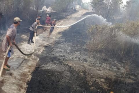 Kawasan pemakaman Tionghoa Sungai Ayak terbakar