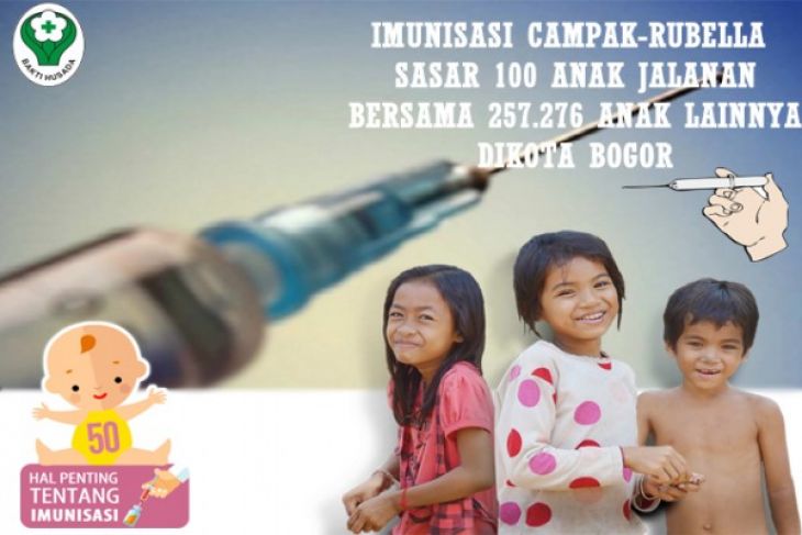  Imunisasi Campak  Rubella Sasar 100 Anak Jalanan ANTARA 