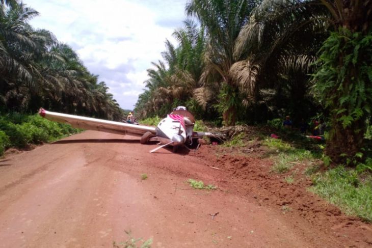 Pesawat penyiram pupuk kebun sawit Sinarmas kecelakaan di Ketapang