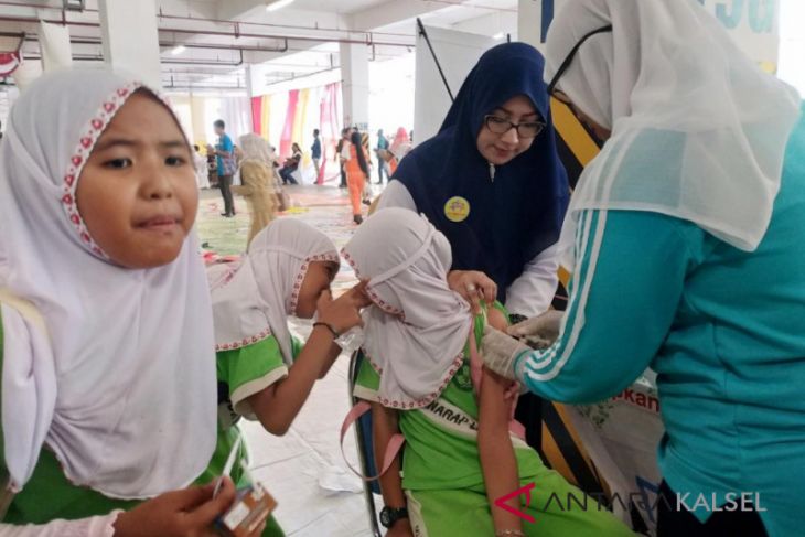 Siswa SD Banjar antusias ikuti imunisasi Rubella