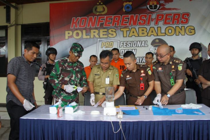 Polres Tabalong musnahkan Barbuk hasil operasi Oktober 2018