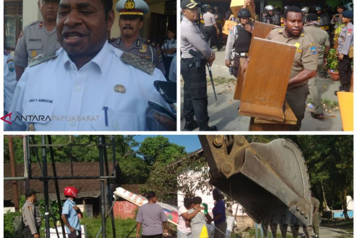 Delapan rumah di area Bandara Manokwari dibongkar paksa