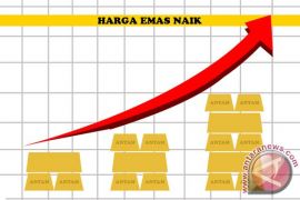 Harga emas naik untuk hari ketiga berturut-turut