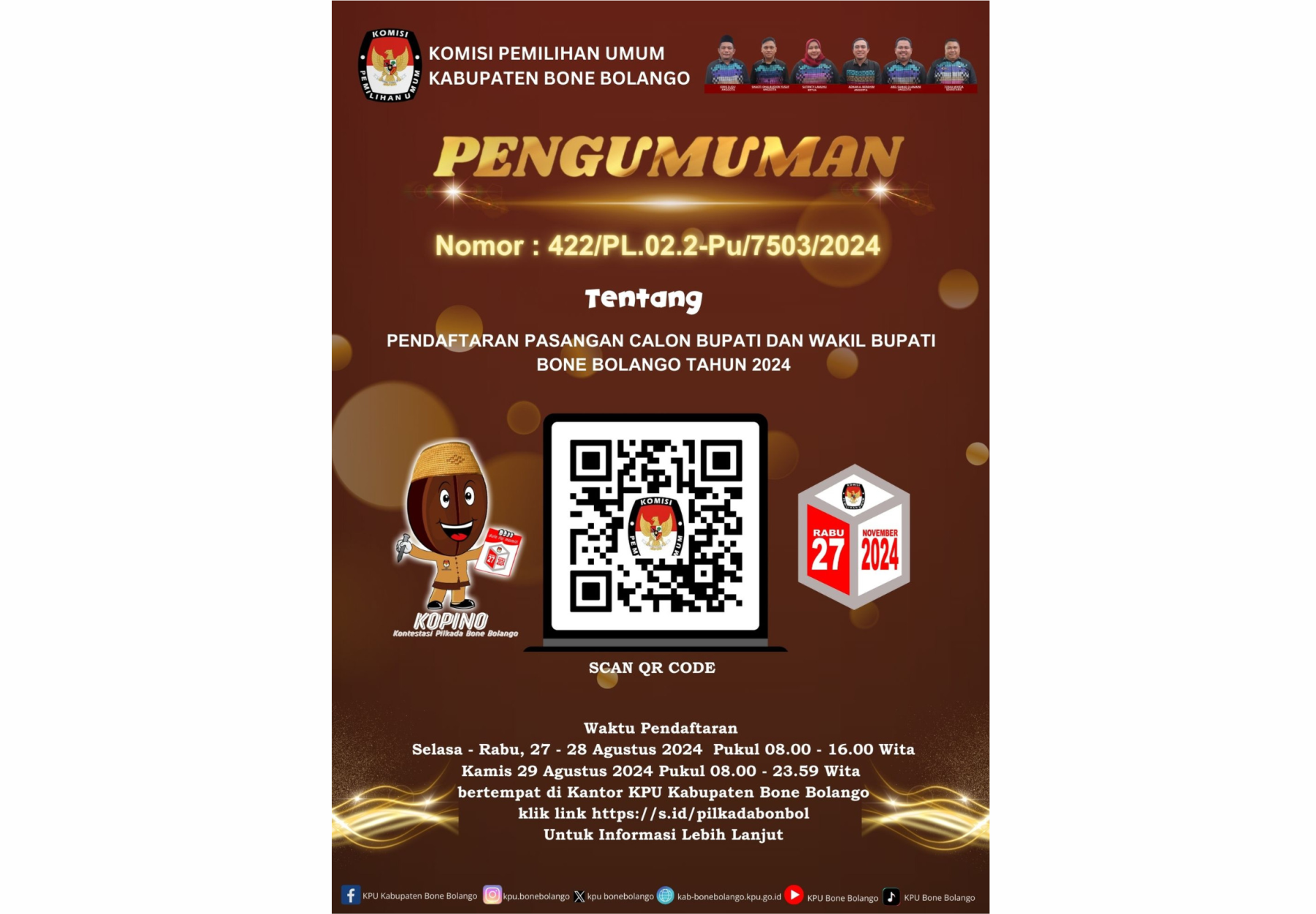 PENGUMUMAN KPU KABUPATEN BONE BOLANGO