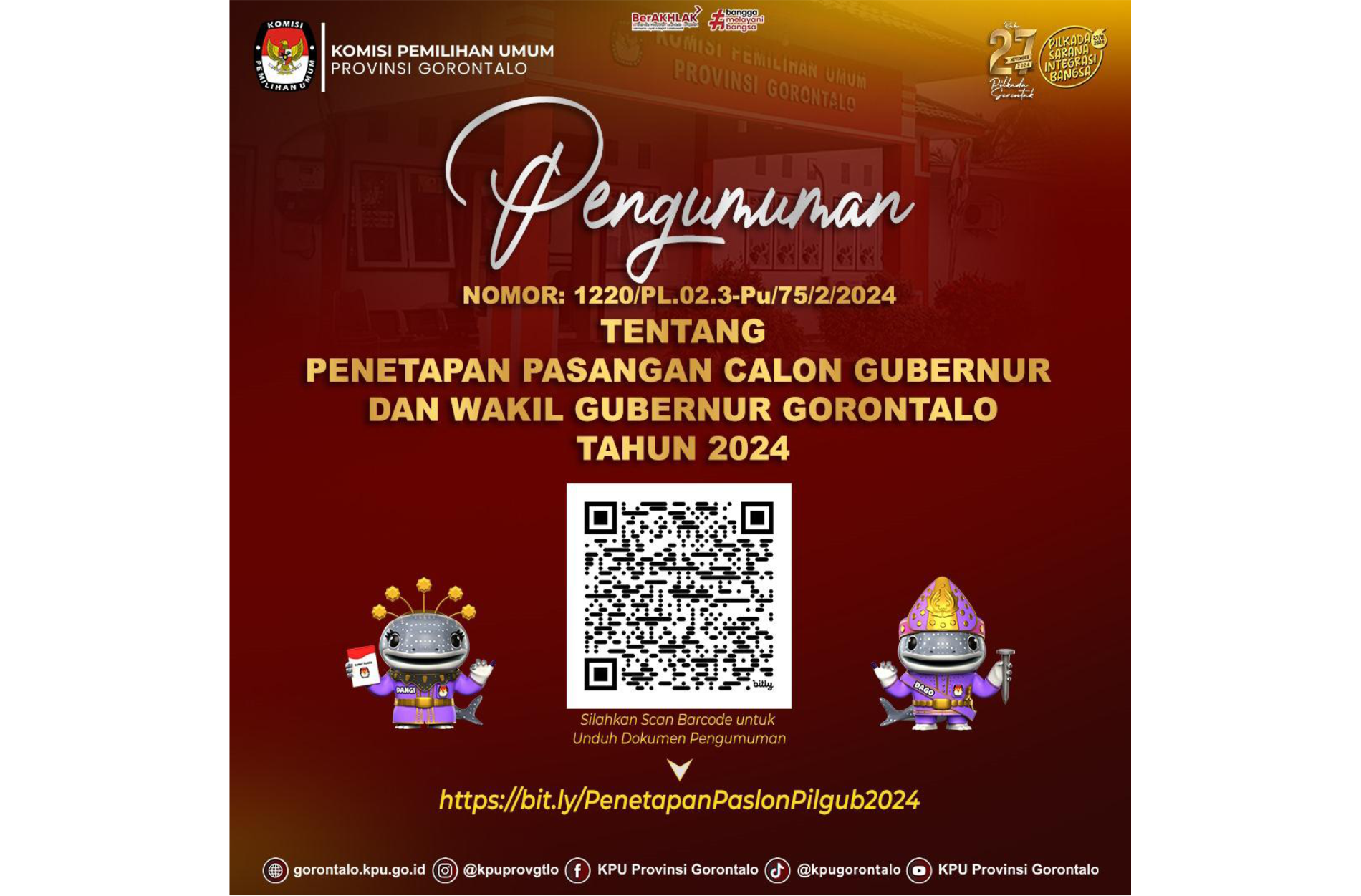 PENGUMUMAN KPU PROVINSI GORONTALO
