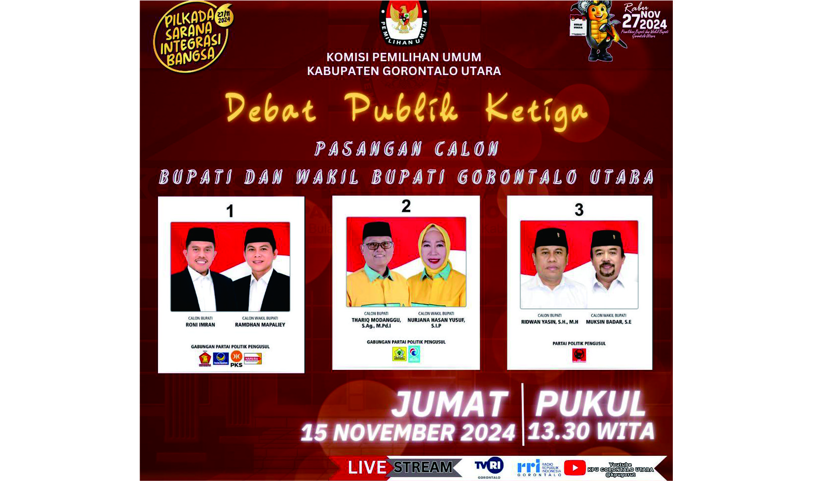 PENGUMUMAN KPU KABUPATEN GORONTALO UTARA