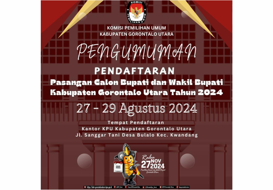 PENGUMUMAN KPU KABUPATEN GORONTALO UTARA