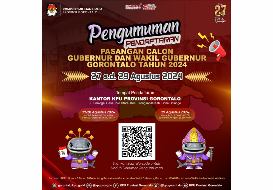 PENGUMUMAN KPU PROVINSI GORONTALO