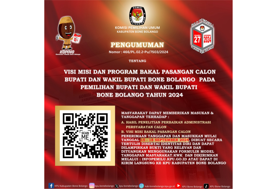 PENGUMUMAN KPU BONE BOLANGO