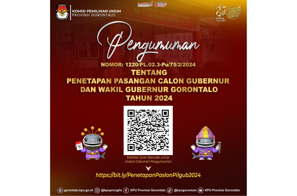PENGUMUMAN KPU PROVINSI GORONTALO