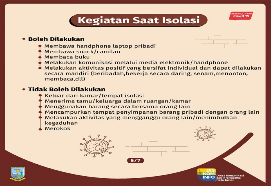 Kegiatan saat isolasi