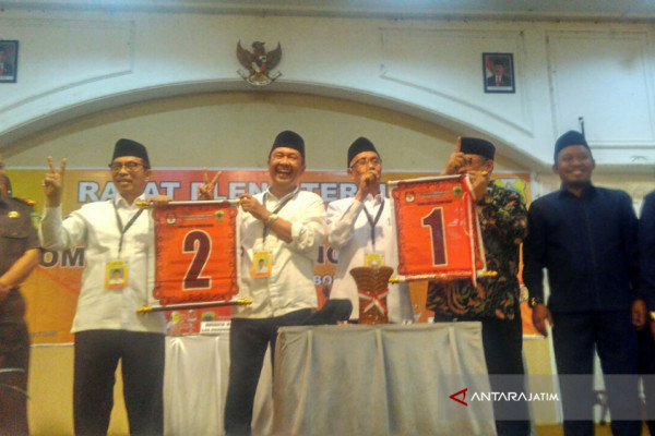 KPU Bondowoso Tetapkan Nomor Urut Cabup-Cawabup