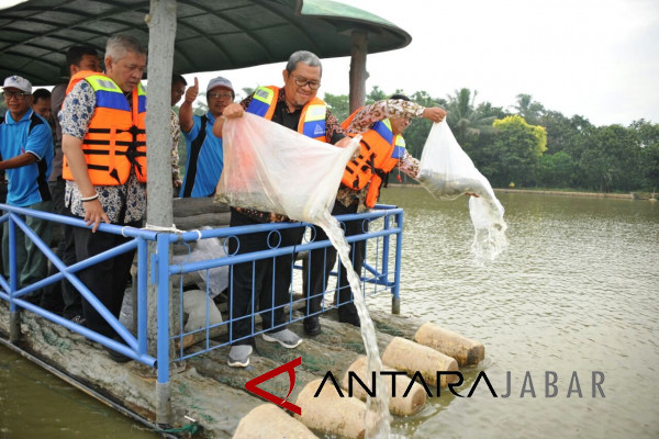 Aher targetkan sebar 100 juta benih Ikan di Jabar
