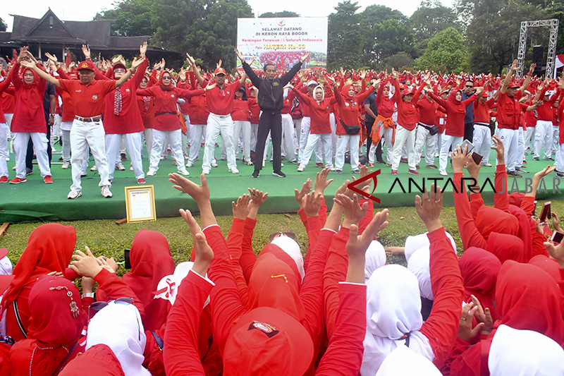 Presiden ikut senam tera Indonesia