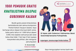 Pelepasan peserta mudik gratis Presisi Khatulistiwa