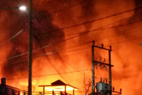 Dozens houses in Kotabaru catch fire