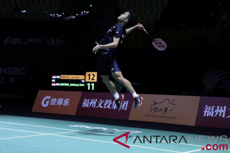 Anthony Ginting takluk dari Shi Yuqi di Guangzhou