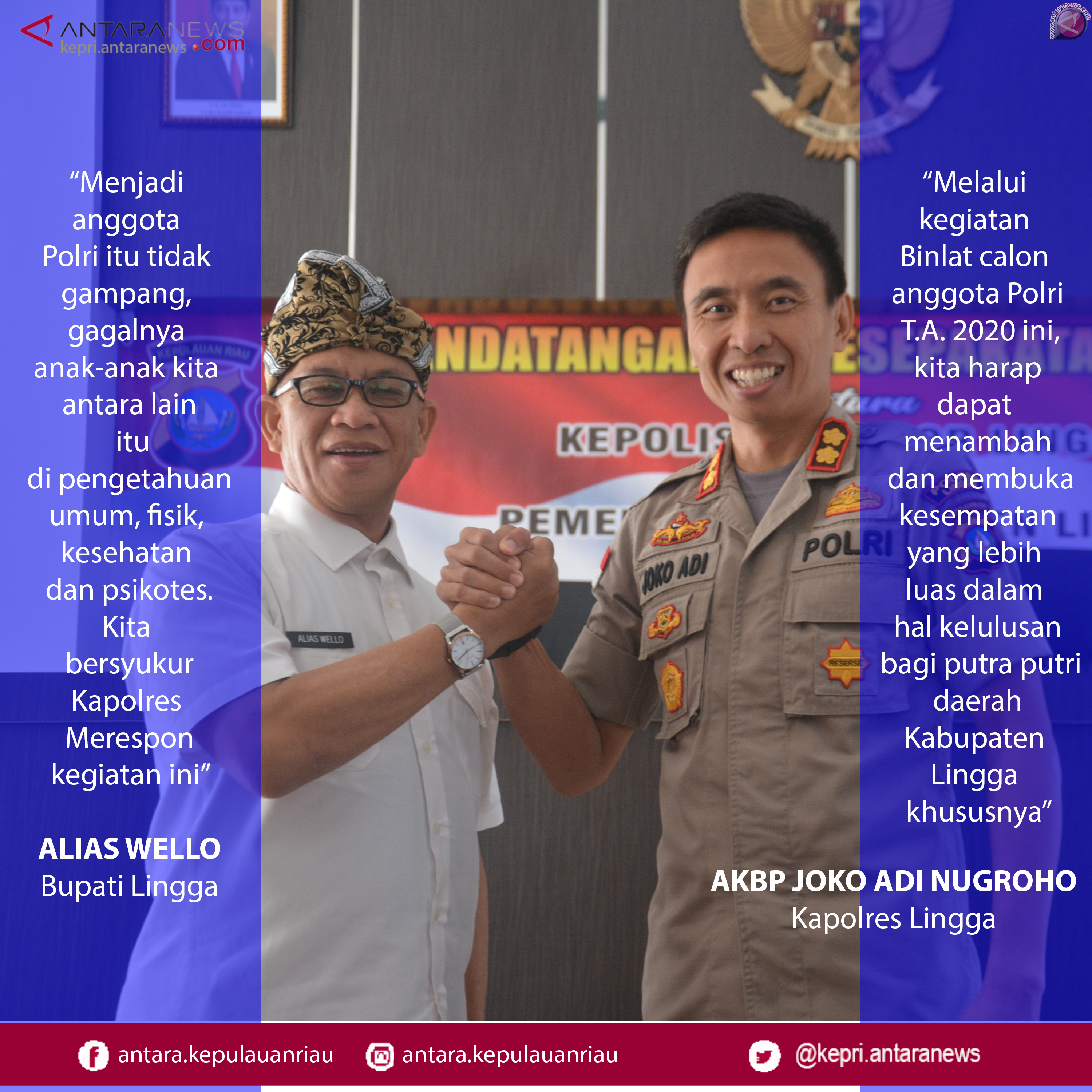 Infografis MoU Pemkab dan Polres Lingga