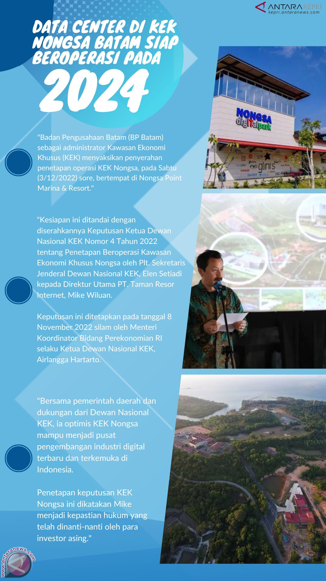 Data Center KEK Nongsa siap beroperasi pada 2024