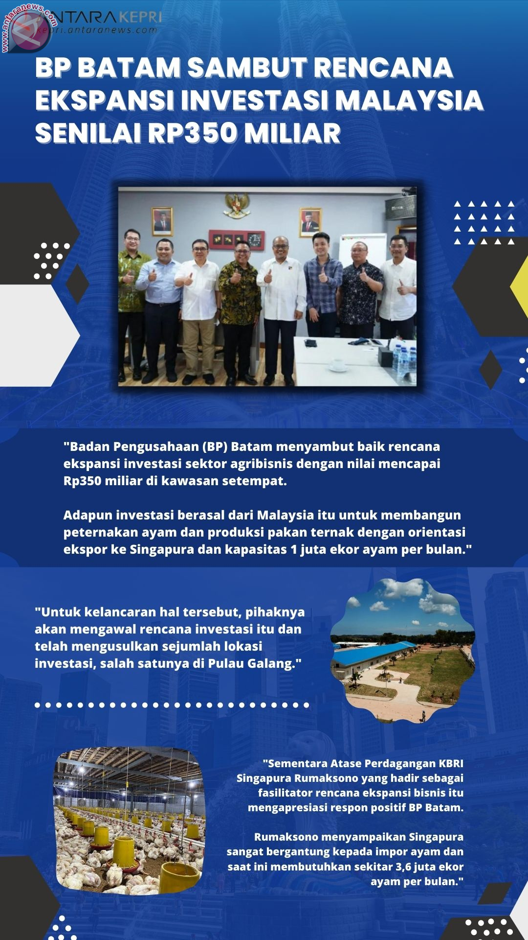 Malaysia berencana ekspansi investasi senilai Rp350 miliar di Batam